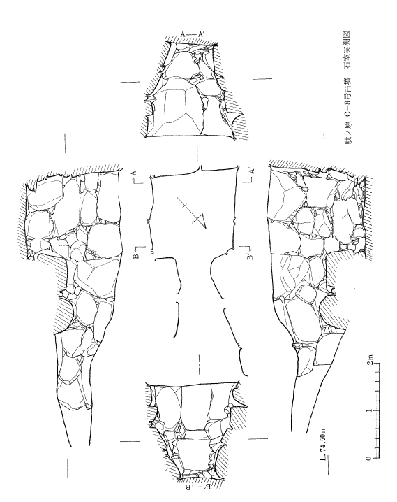 駄ヶ原古墳群 C 支群 8 号墳石室実測図