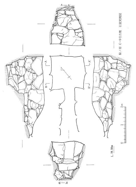 駄ヶ原古墳群 C 支群 9 号墳石室実測図