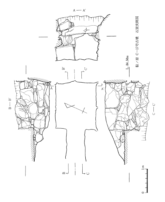 駄ヶ原古墳群 C 支群 17 号墳石室実測図