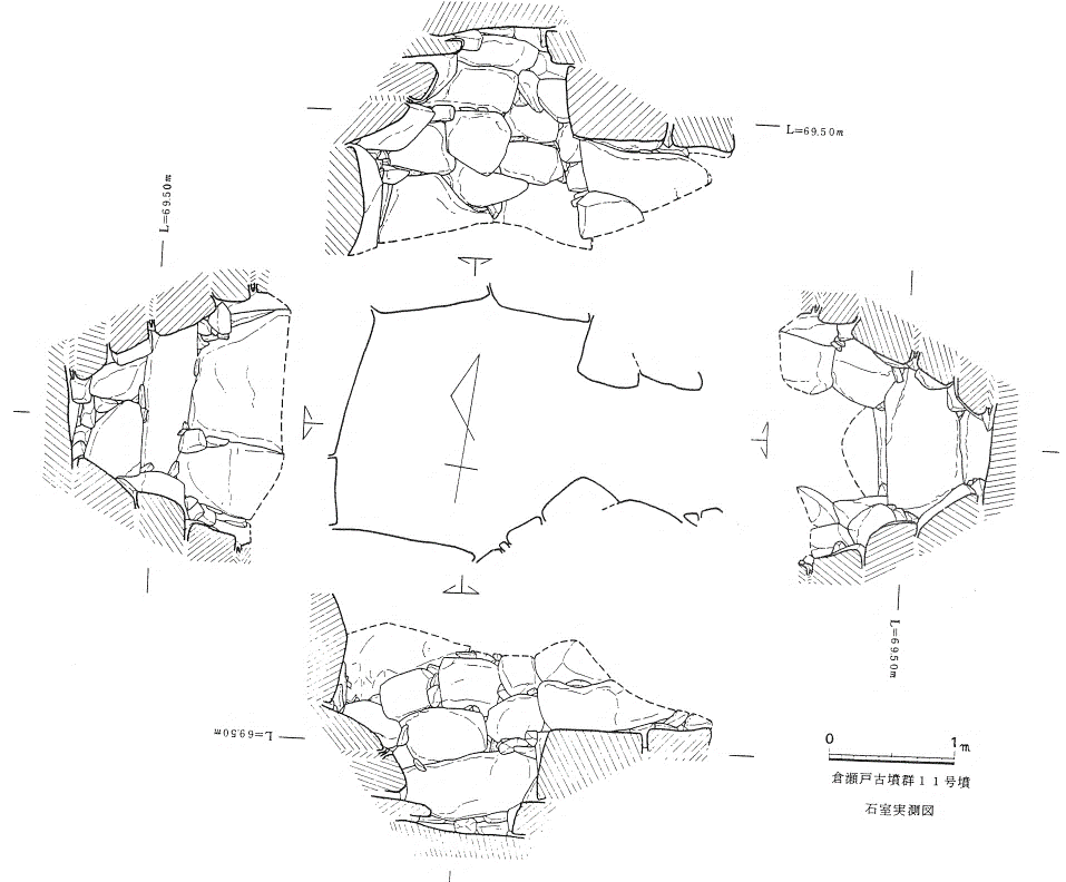 倉瀬戸古墳群 11 号墳石室実測図