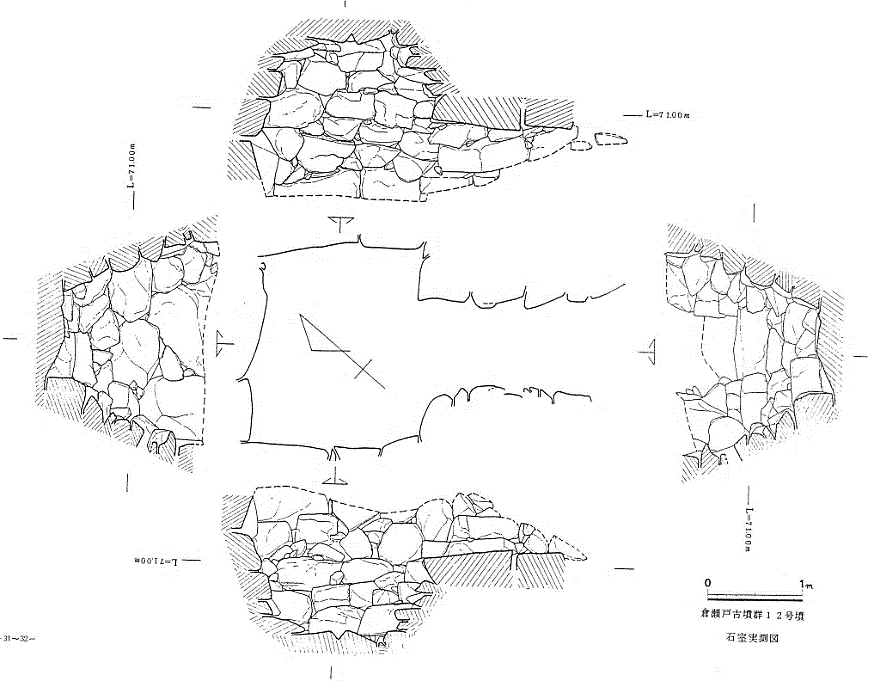 倉瀬戸古墳群 12 号墳石室実測図