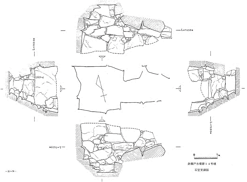 倉瀬戸古墳群 14 号墳石室実測図