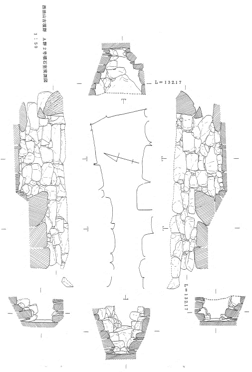 西油山古墳群 A 支群 2 号墳石室実測図