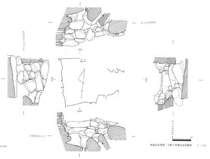 西油山古墳群 D 支群 4 号墳石室実測図