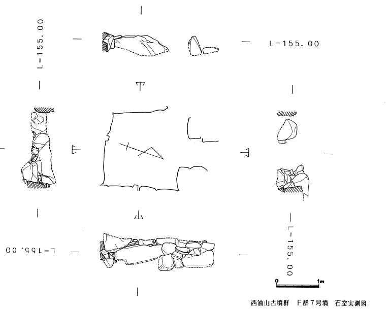 西油山古墳群 F 支群 7 号墳石室実測図