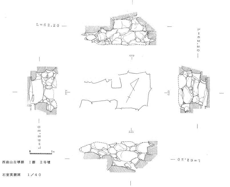 西油山古墳群 I 支群 2 号墳石室実測図