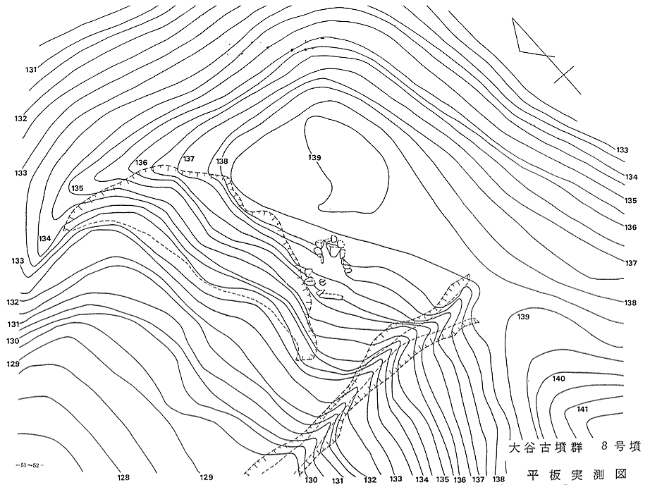 大谷古墳群 9 号墳地形図