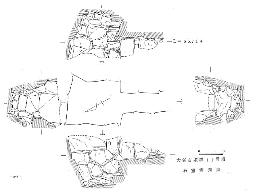 大谷古墳群 11 号墳石室実測図