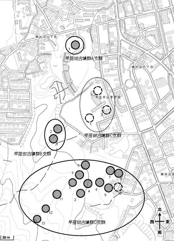 早苗田古墳群全体地形図