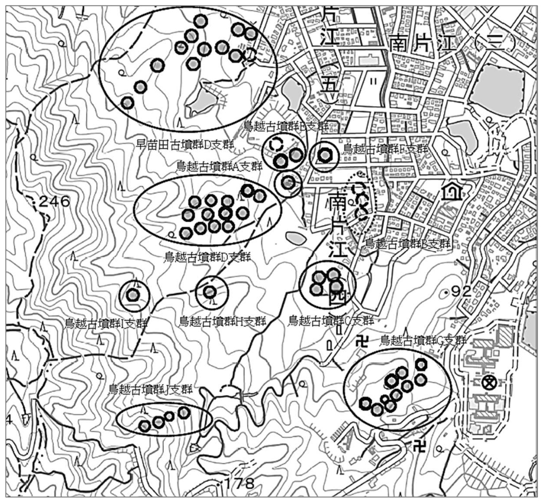 鳥越古墳群分布図
