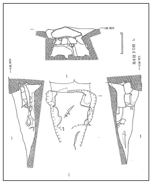 鳥越古墳群 D 支群 2 号墳石室実測図